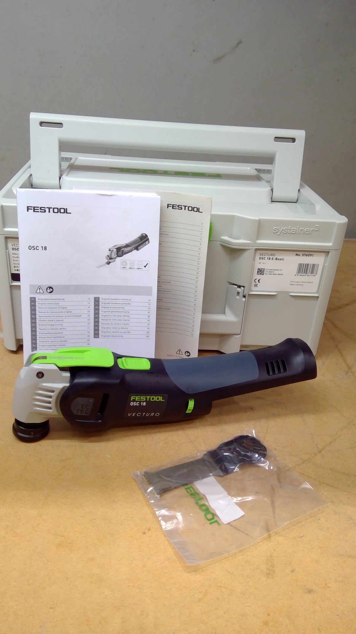 OSC VECTURO 18V Starlock Cordless Oscillator Basic in Systainer — warehouse photo 1
