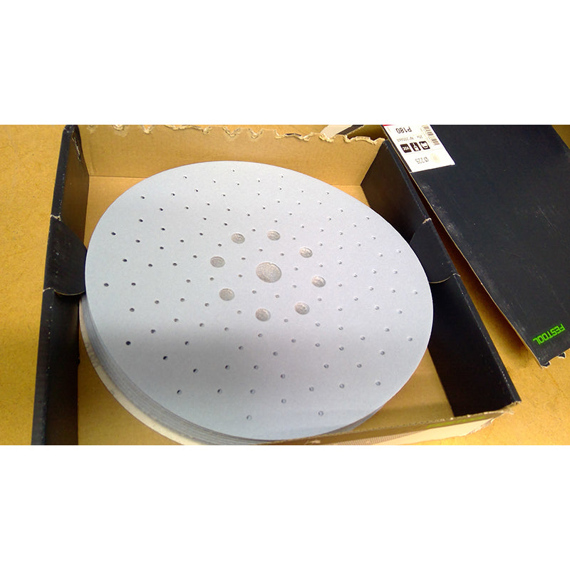 225mm Granat Abrasive Disc 128-hole P180 – 25 Pack