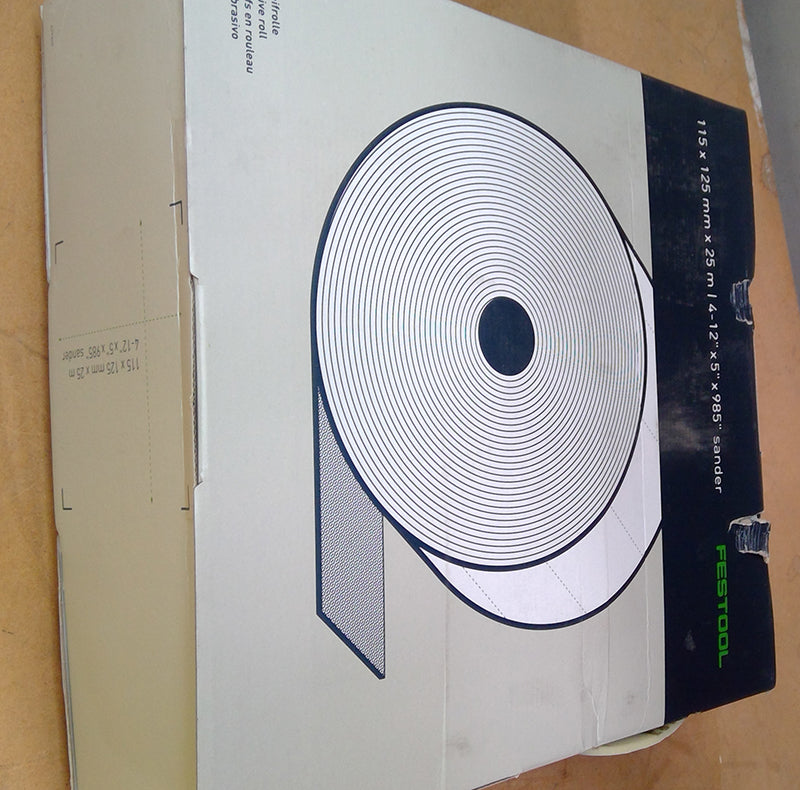 Granat 115mm x 25m Soft Abrasive Roll – P400 - New + Damaged Packaging