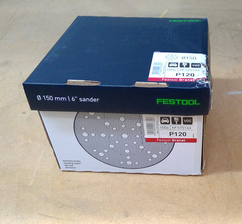 Granat D150mm 48-hole Abrasive Disc P120 – 100 Pack