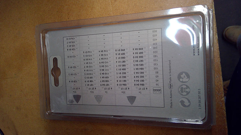 Sanding Sheet Perforated Triangle P220 - 5 Pack - Clearance