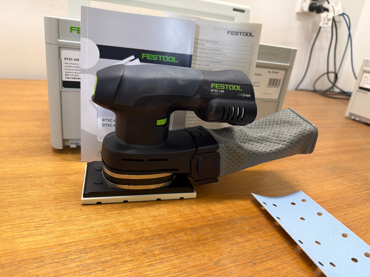 RTSC 400 18V 80mm x 133mm Cordless Orbital 1/4 Sheet Sander Basic in Systainer — warehouse photo 2
