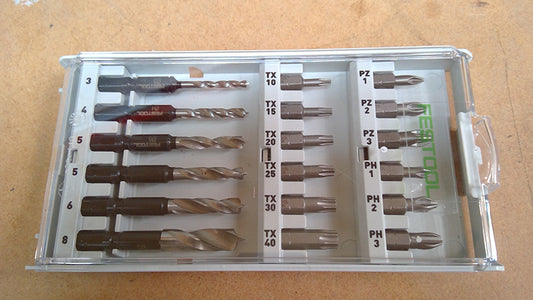 CENTROTEC 3-8mm Mini Wood Spiral Drill Bit Set for Systainer3