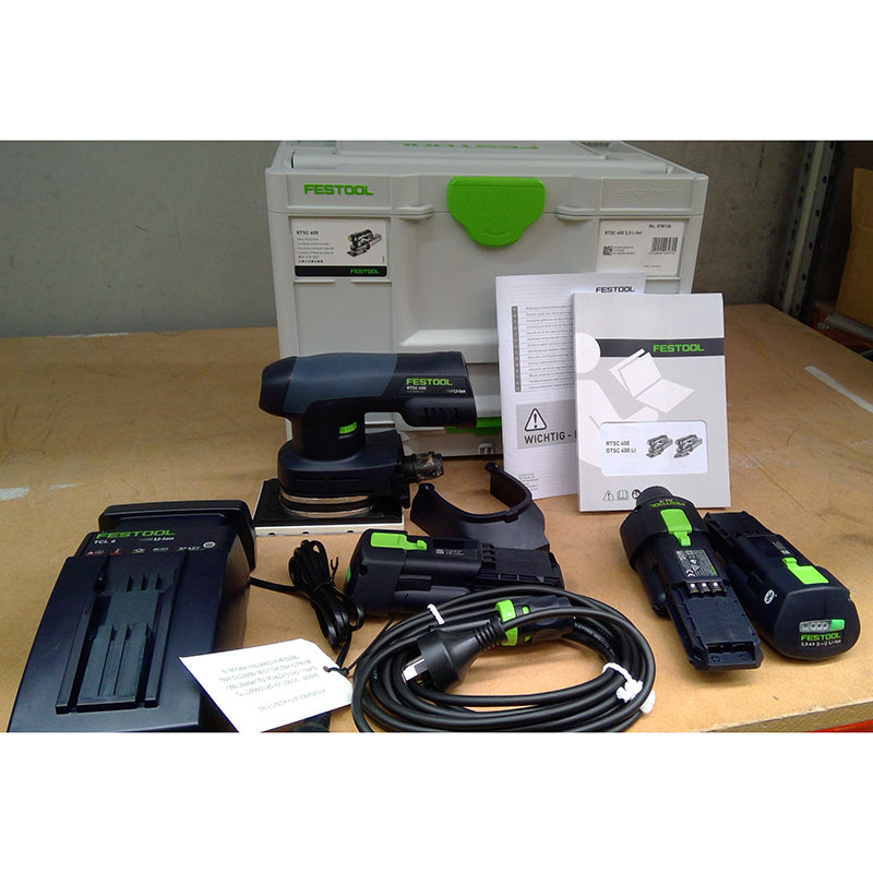 RTSC 400 18V 80mm x 133mm Cordless Orbital Sander Bluetooth 3.0Ah Set– Ex-Demo