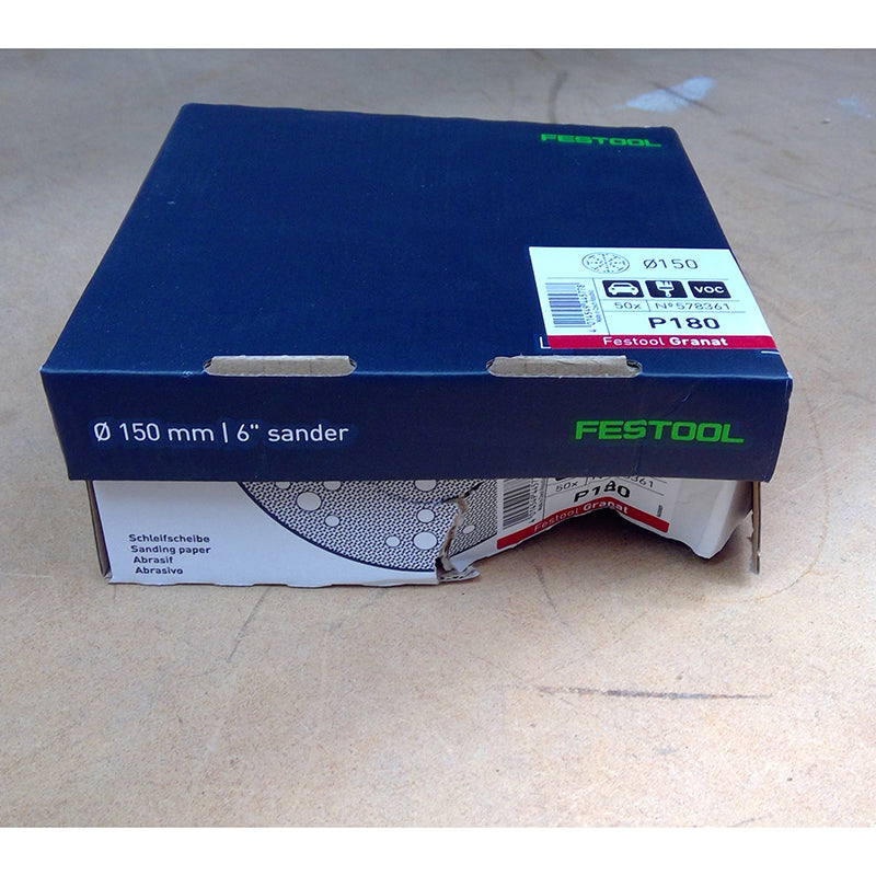 Granat D150mm 48-hole Abrasive Disc – P180 50 Pack