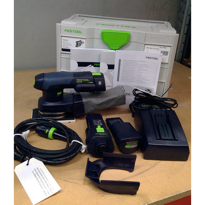 RTSC 400 18V 80mm x 133mm Cordless Orbital 1/4 Sheet Sander Bluetooth 3.0Ah Set in Systainer - Ex-Demo