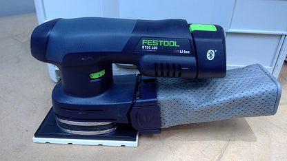 RTSC 400 18V 80mm x 133mm Cordless Orbital 1/4 Sheet Sander Bluetooth 3.0Ah Set in Systainer - Ex-Demo