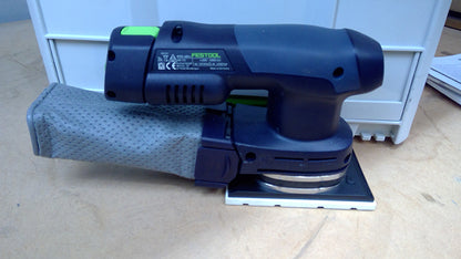 RTSC 400 18V 80mm x 133mm Cordless Orbital 1/4 Sheet Sander Bluetooth 3.0Ah Set in Systainer - Ex-Demo