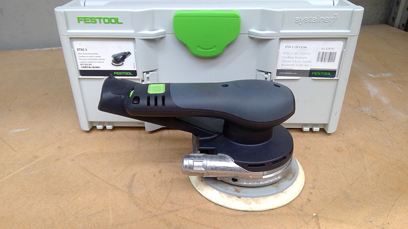 ETSC 2 18V 150mm Cordless Random Orbital 3.5mm Sander Bluetooth 4.0Ah Set Systainer - Ex-Demo