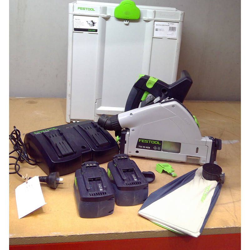 TSC 55K 18V 160mm Cordless Plunge Saw 5.0 Ah XL Set in Systainer - Ex-Demo
