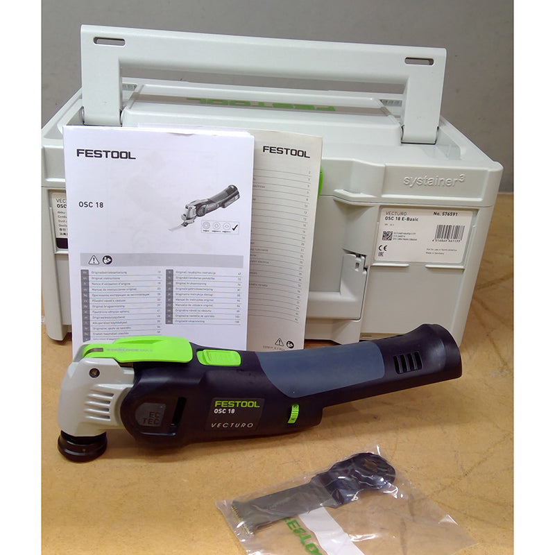 OSC VECTURO 18V Starlock Cordless Oscillator Basic in Systainer - Battery and charger not included - Ex-Demo